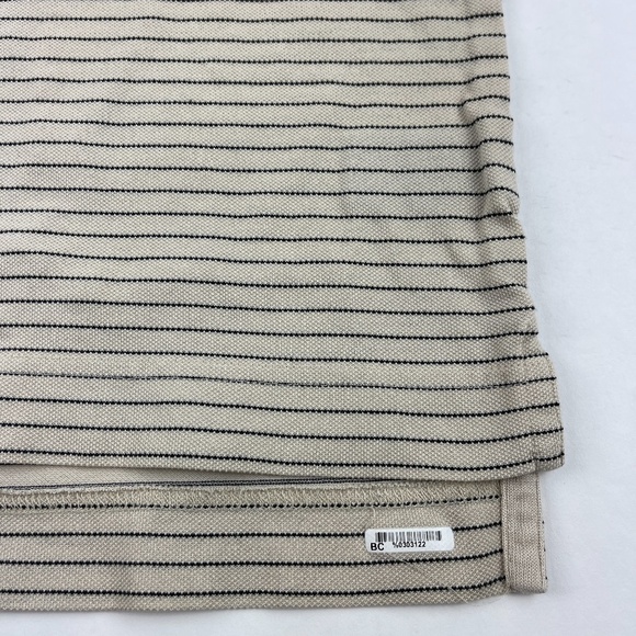 Nautica Polo Mens XL Cream Black Striped - Picture 6 of 10
